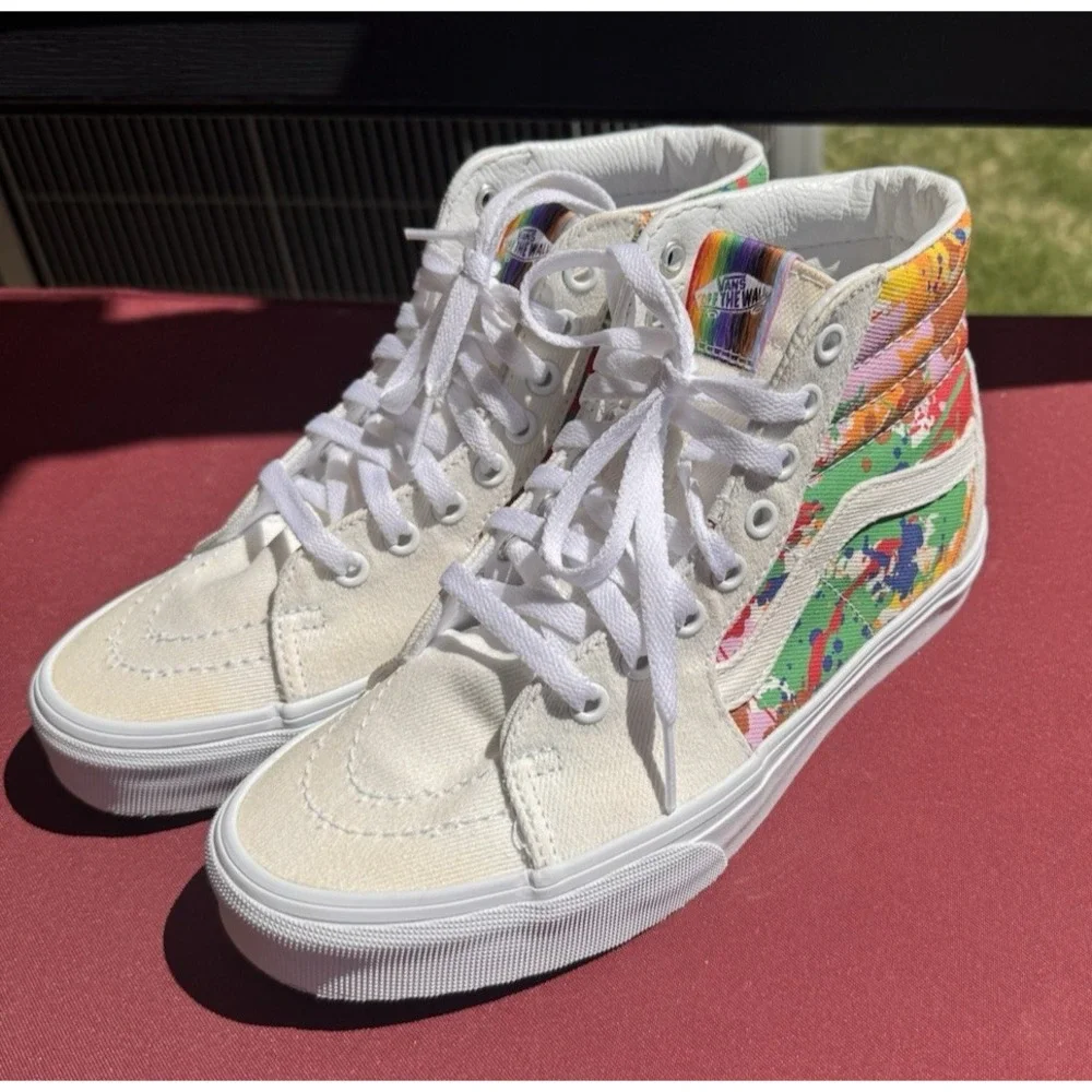 Vans Sk8-Hi Pride Together As Ourselves Floral High Top Sneakers Off White Multi